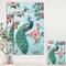 Designart - Peacock - Floral and botanical Canvas Artwork